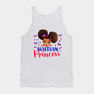 Haitian Princess Haiti Flag Melanin for Black Girls Kids Tank Top